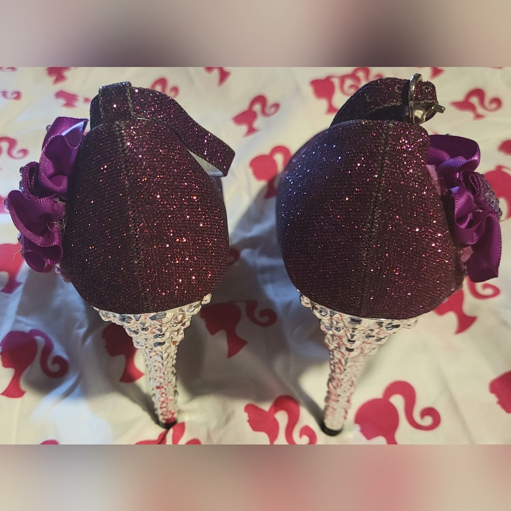 Get More Beauty Glitter Platform Stiletto High Heeled Shoes View 5